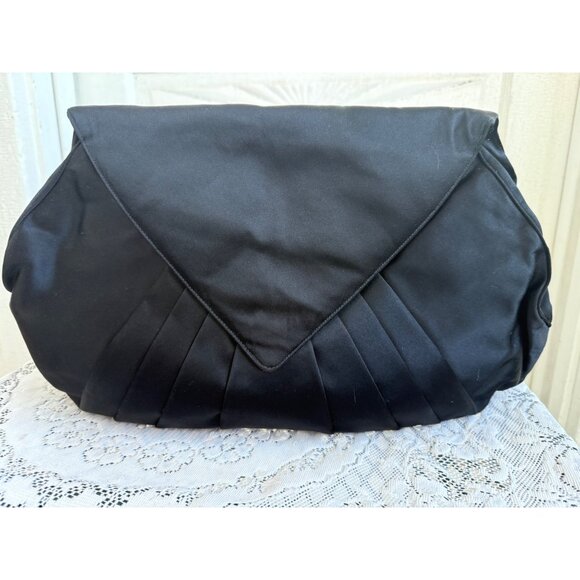 Vintage 60's Morris Moskowitz Satin Envelope Hand Muff Evening Purse - Picture 10 of 16